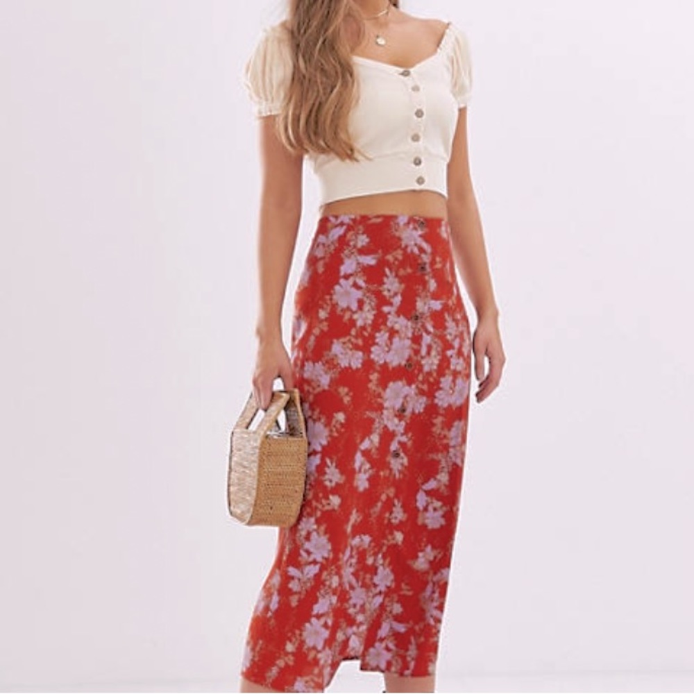 Free People Retro Love Skirt: Burnt Orange